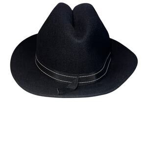 Geo. Bollman & Co.‎ doeskin fedora gothic western vintage hat, USA
